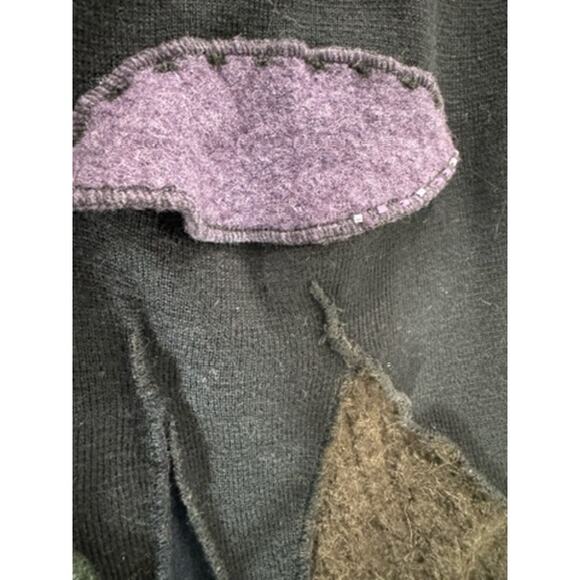 NO TAG- Wool Blend Mixed Materials Sweater Tulip Hem PLZ READ,FINAL SALE! Goth - Picture 6 of 14